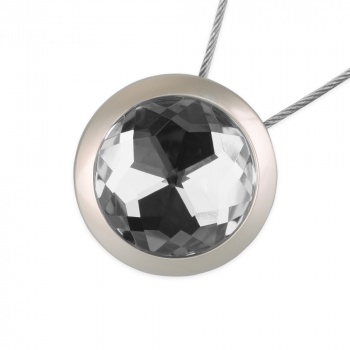 изображение клипса магнитная «диамант» ø5 см для легкого и среднего веса штор с тросом 38 см на olexdeco.ru