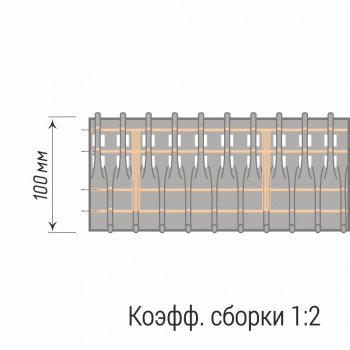 изображение лента шторная «вафельная складка» 20585/100 бобина на olexdeco.ru