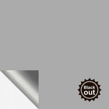 Ткань для рулонных штор коллекция «Аканта» Silver Blackout Серый 200 см (На отрез)
