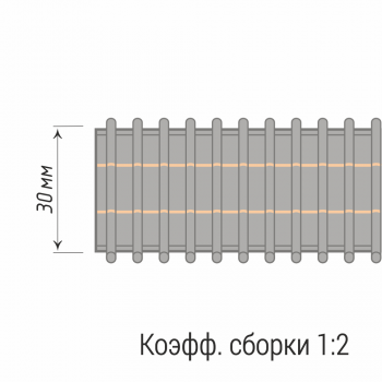 изображение лента шторная «карандашная складка флиссе» 11444/30 на olexdeco.ru
