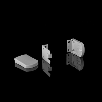 Комплект кронштейнов и заглушек «Rutroller» для рулонной шторы L=40 мм Серый (Комплект)